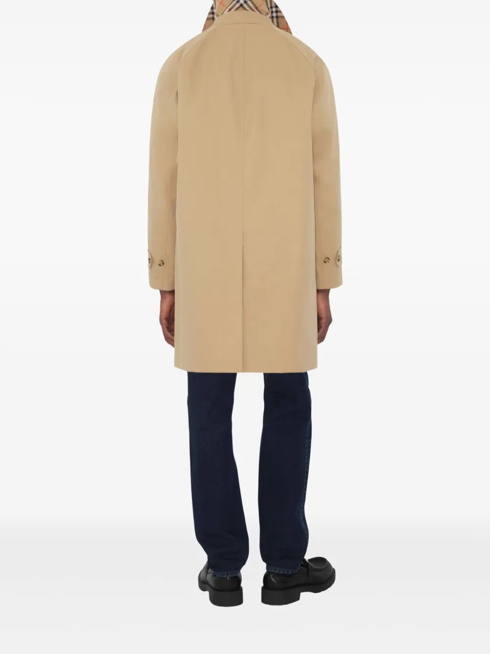 Burberry Mantel met enkele rij knopen Beige