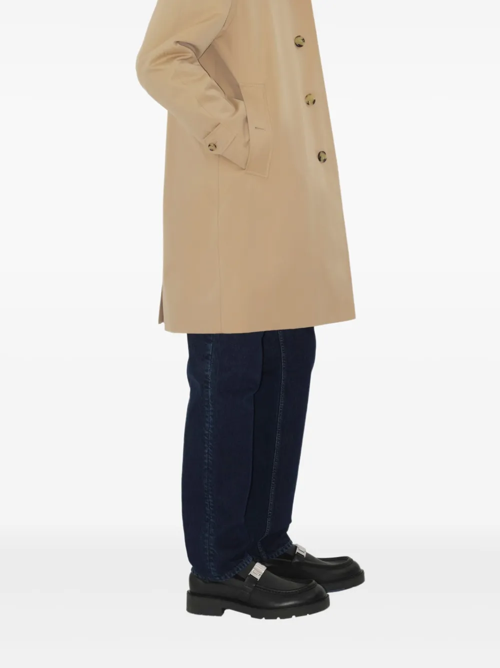 Burberry Mantel met enkele rij knopen Beige
