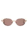 Balmain Eyewear oval-frame tinted sunglasses - Neutrals