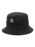 Stone Island Compass-appliqué bucket hat - Black