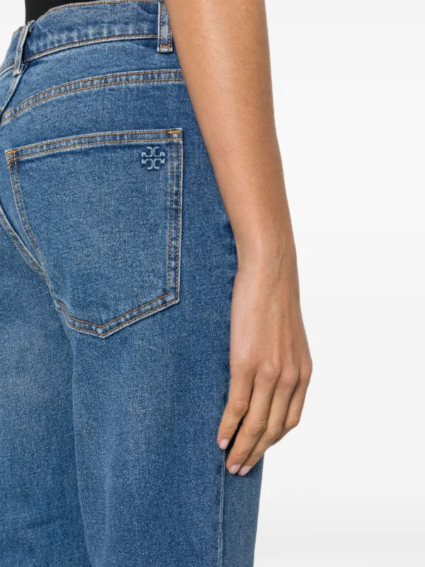 Tory Burch Cropped Straight Leg good Jeans