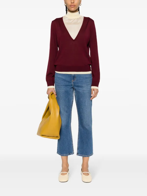 Tory Burch クロップド フレアジーンズ | ブルー | FARFETCH JP