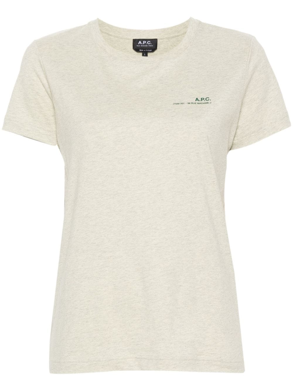 Apc Logo-print Cotton T-shirt In Green