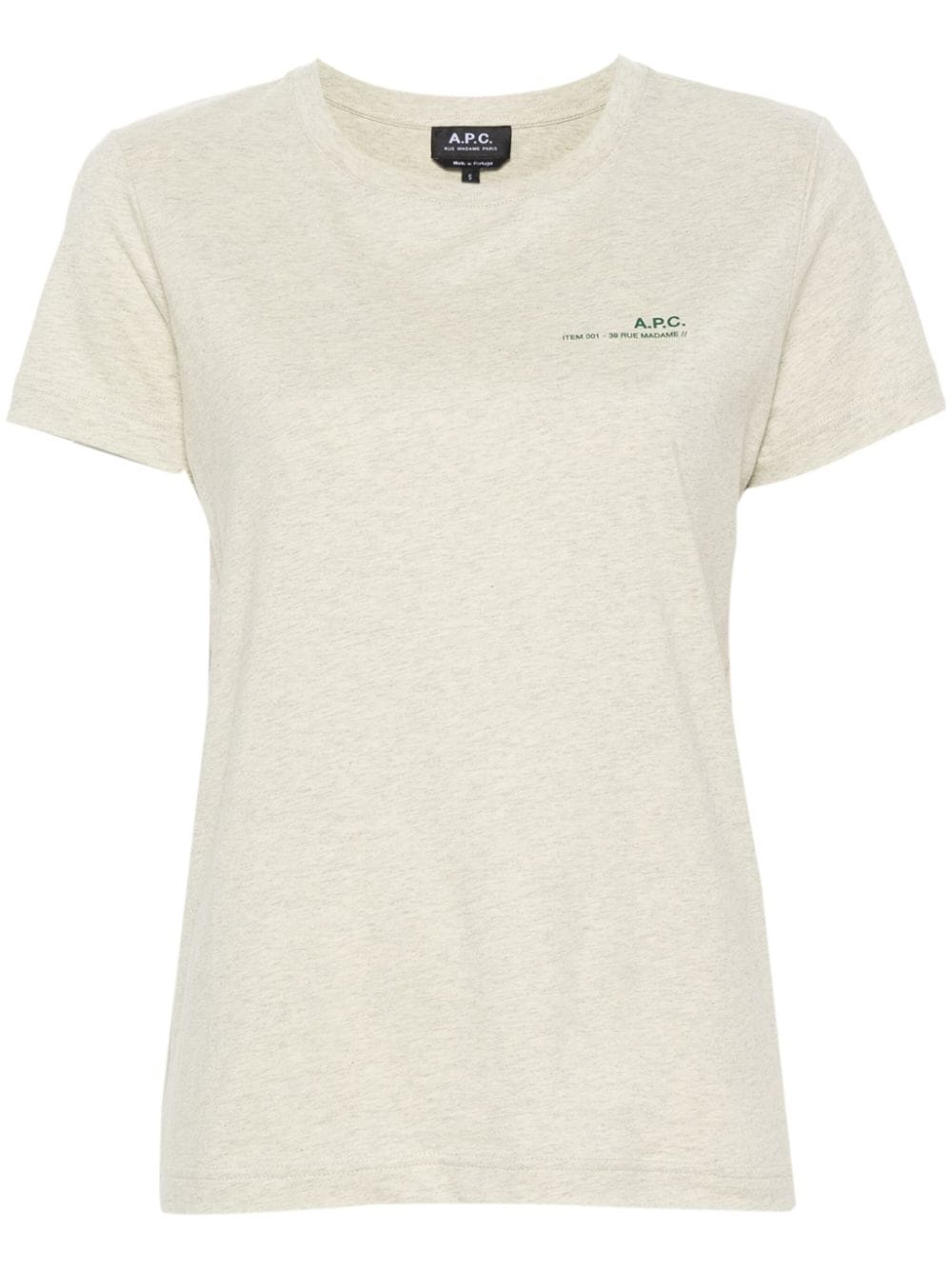 A.P.C. Katoenen T-shirt met logoprint Groen