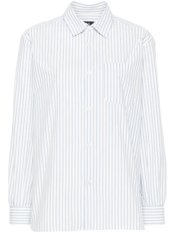 A.P.C. Sela ストライプ シャツ | ブルー | FARFETCH JP