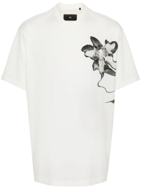 Y-3 x adidas T-Shirt mit floralem Print