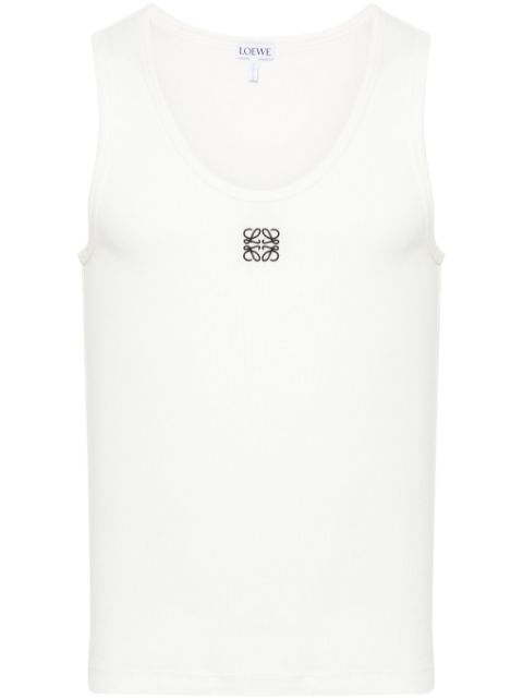 LOEWE Anagram-embroidered cotton tank top Men