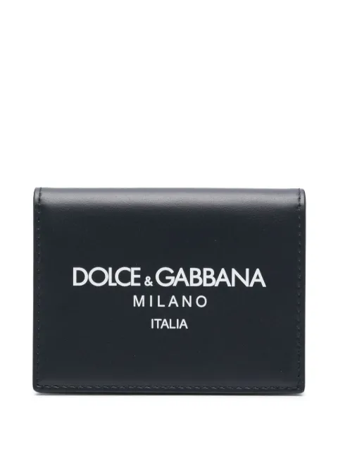 Dolce & Gabbana logo-print leather wallet