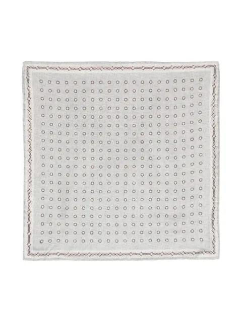 Brunello Cucinelli pañuelo de bolsillo de seda reversible