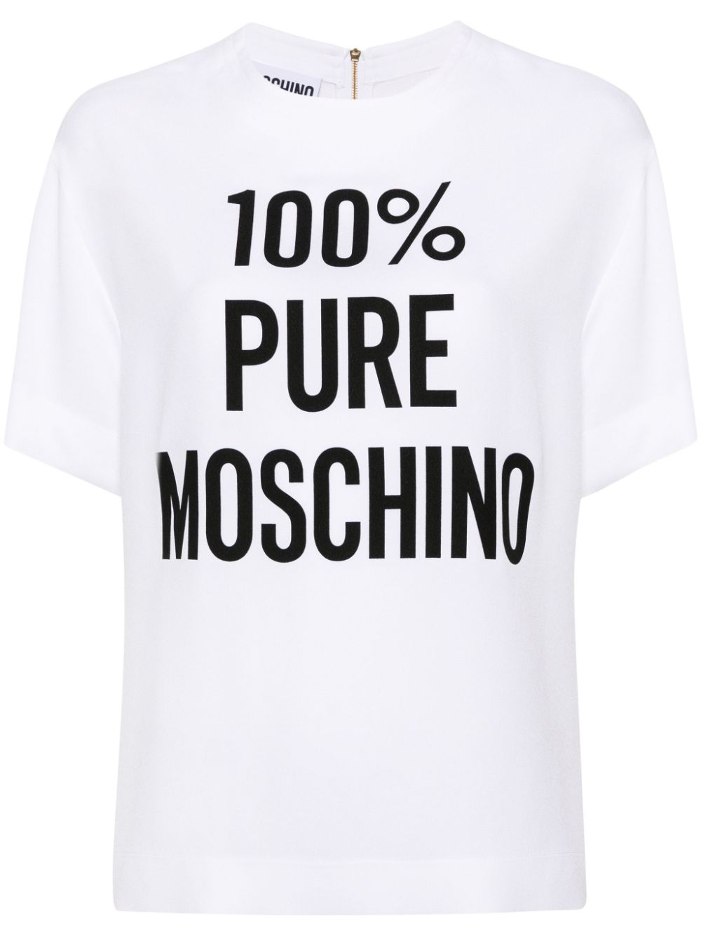 Shop Moschino Slogan-print Blouse In White