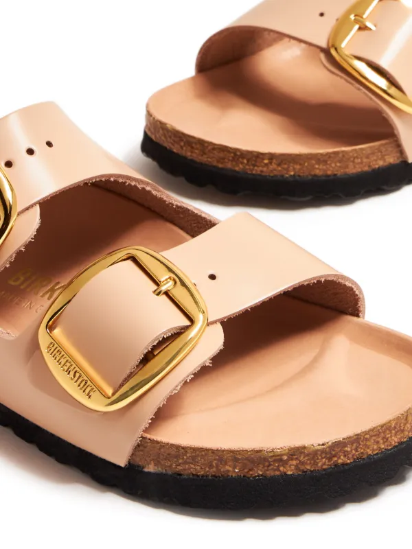 Birkenstock sandals gold discount buckle