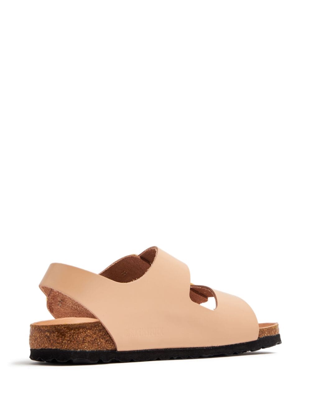 Shop Birkenstock Side-buckle Slingback Leather Sandals In Neutrals