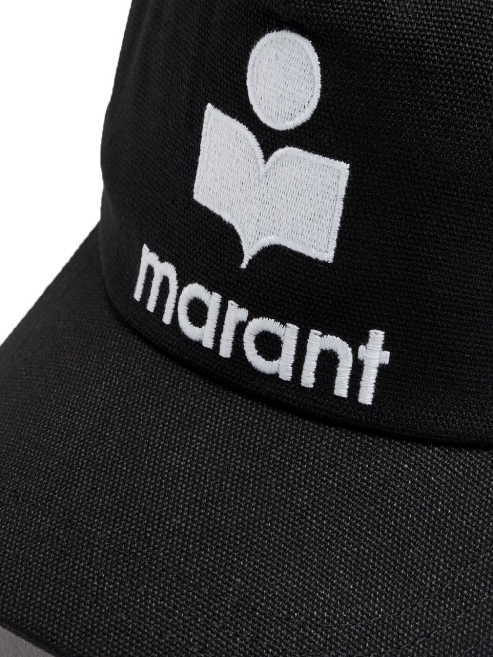 ISABEL MARANT Pet met geborduurd logo Zwart