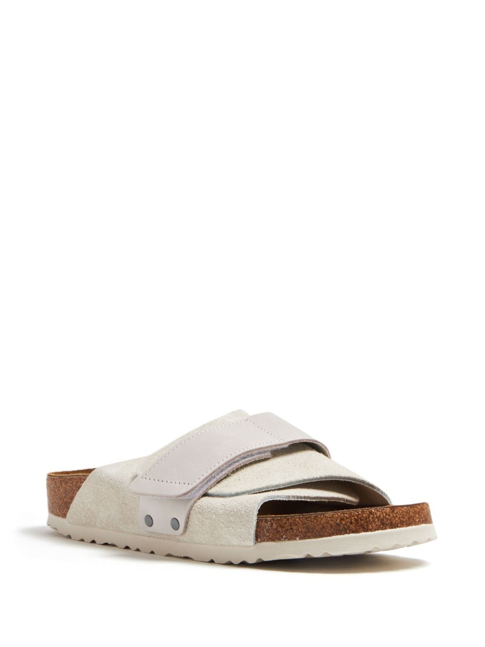 Shop Birkenstock Touch-strap Open-toe Suede Sandals In 白色