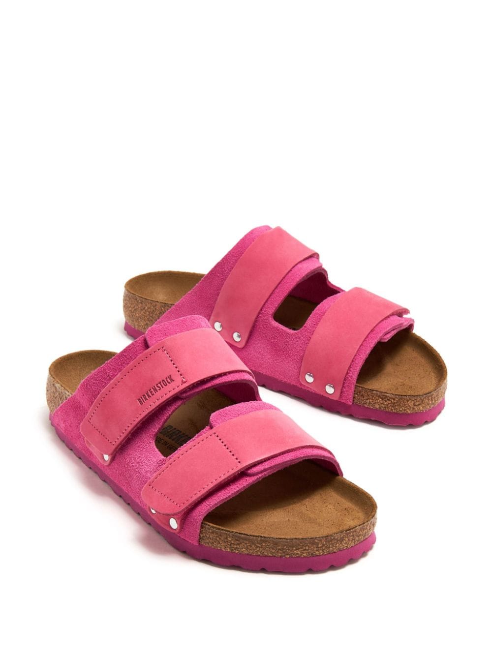 Birkenstock touch-strap leather sandals - Roze