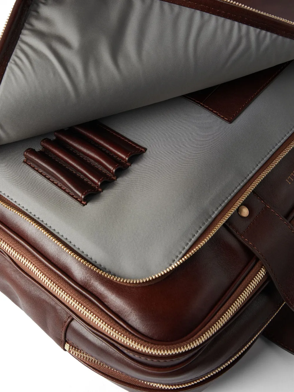 Brunello Cucinelli Office laptoptas Bruin