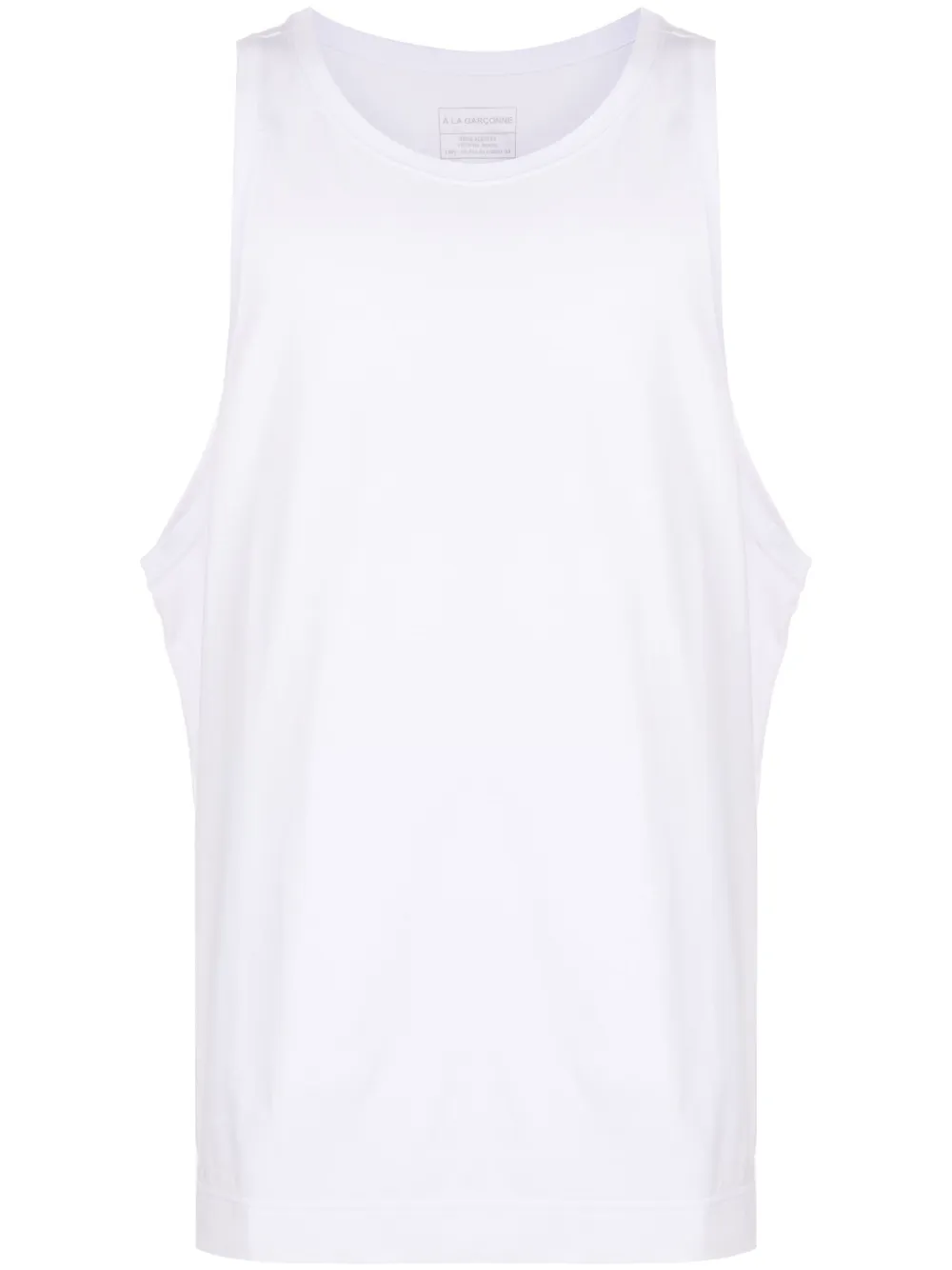 À La Garçonne Regata de algodão com gola U | Branco | Image 1