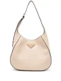 Prada triangle-logo leather shoulder bag - Neutrals