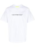 MSGM quote-print cotton T-shirt - White