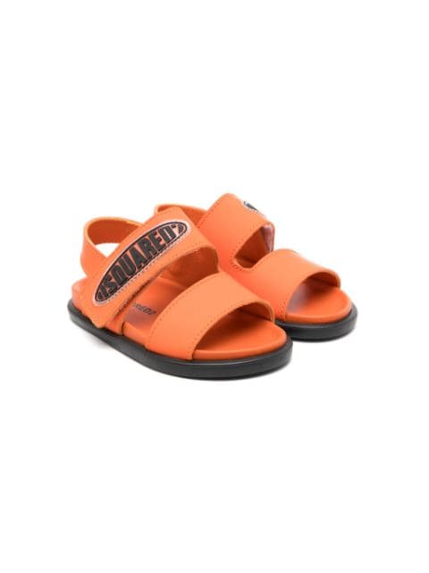 DSQUARED2 KIDS logo-appliqué slingback sandals