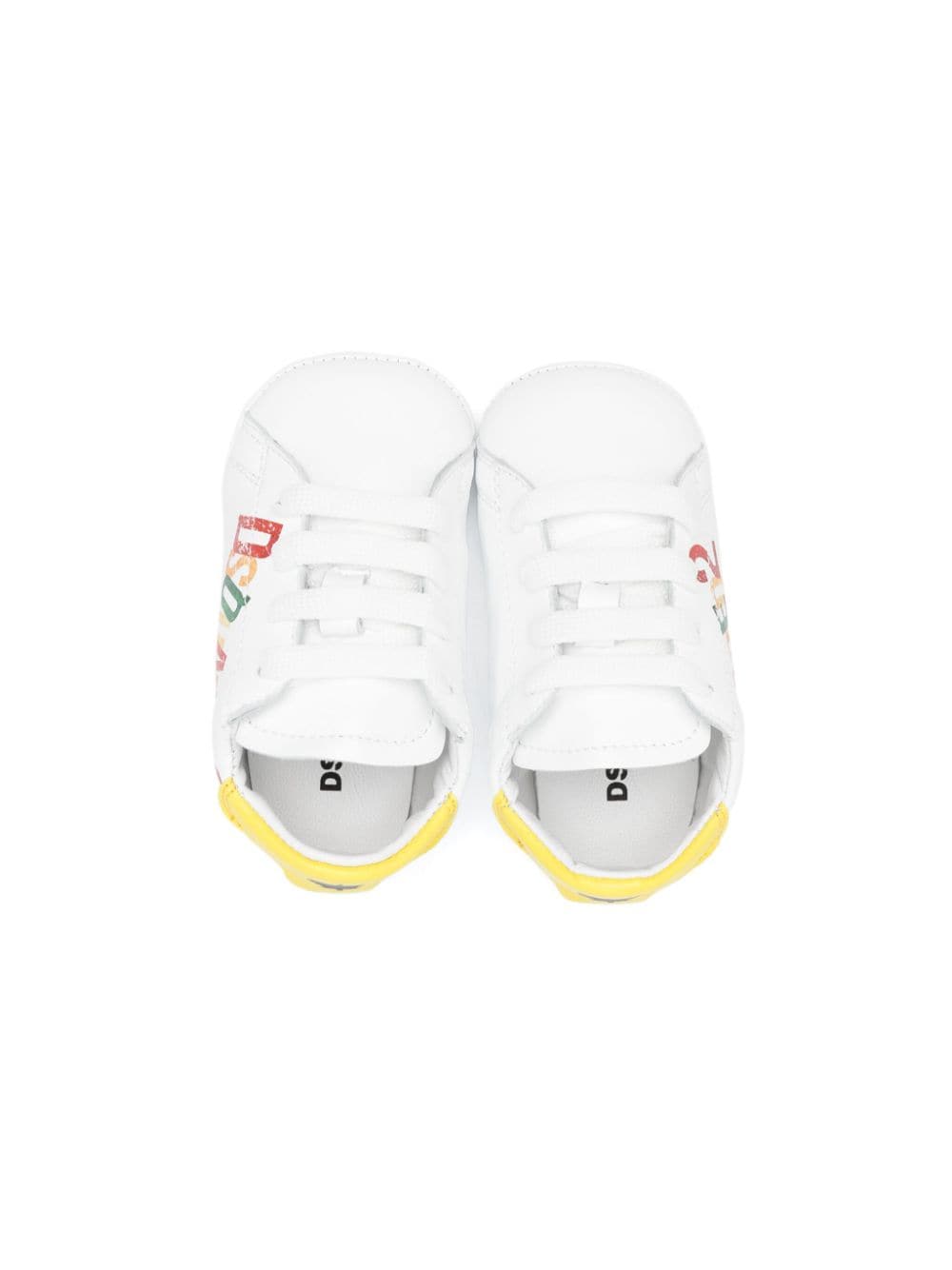 Shop Dsquared2 Logo-print Leather Sneakers In White
