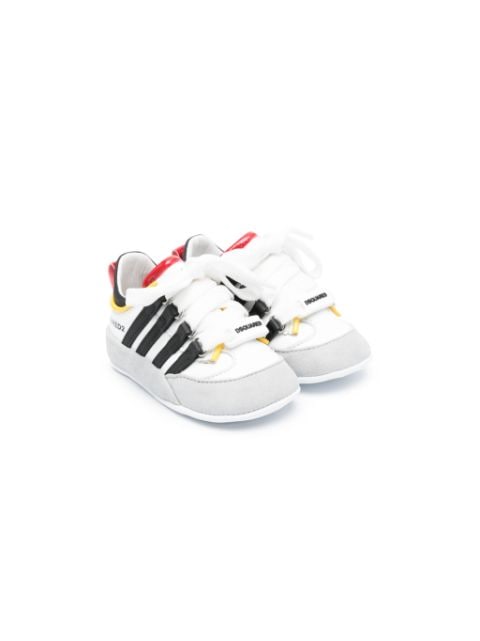 Dsquared2 Kids striped panelled pre-walkers