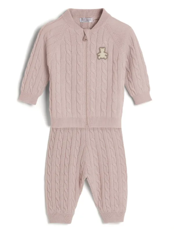 Brunello Cucinelli Kids カシミア ケーブルニット カーディガン