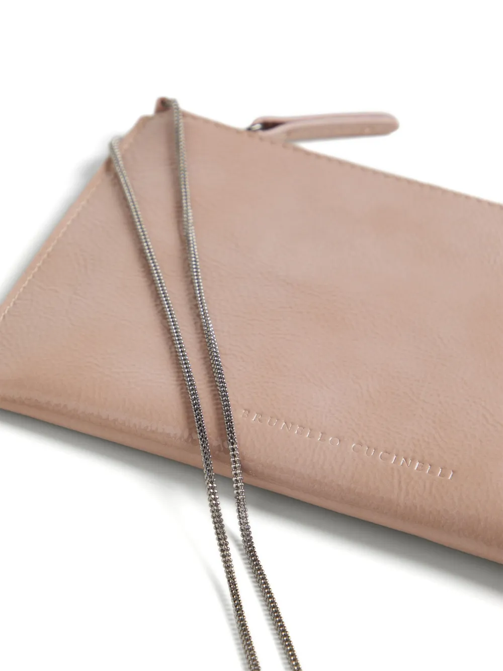 Shop Brunello Cucinelli Debossed-logo Leather Shoulder Bag In Pink