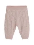 Brunello Cucinelli Kids Bernie cable-knit cashmere trousers - Pink