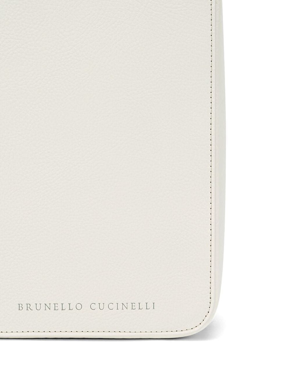 Brunello Cucinelli Leren brillenkoker Wit