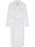 Brunello Cucinelli logo-embroidered bath robe - White