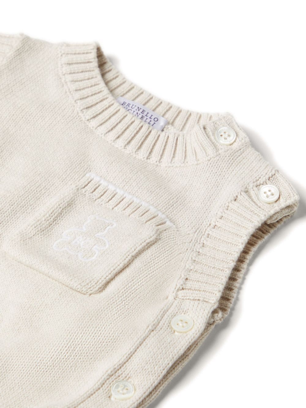 Brunello Cucinelli Kids Gebreid vest Beige