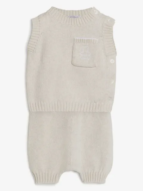 Brunello Cucinelli Kids Bernie cotton knitted vest