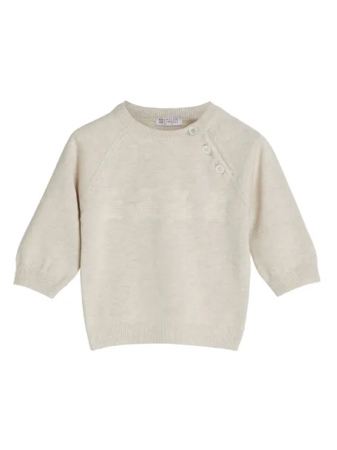 Brunello Cucinelli Kids sudadera de tejido fino