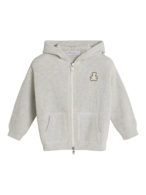 Brunello Cucinelli Kids cashmere ribbed hoodie