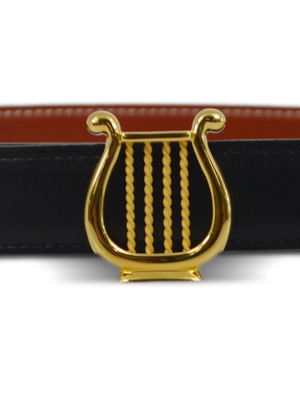 Hermès Pre-Owned 1996 omkeerbare leren riem - Zwart