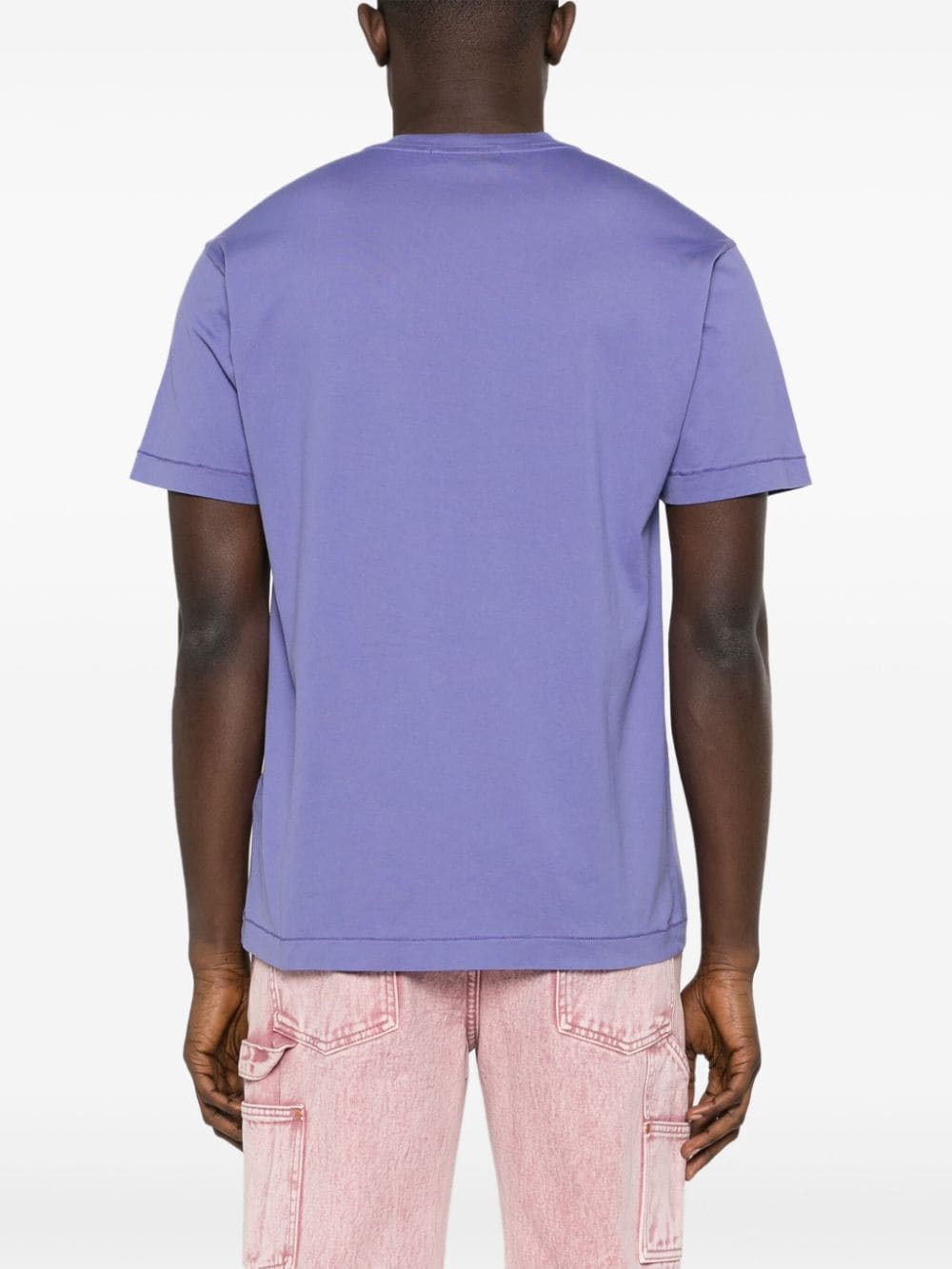 Shop Stone Island Cotton Jersey T-shirt In Purple