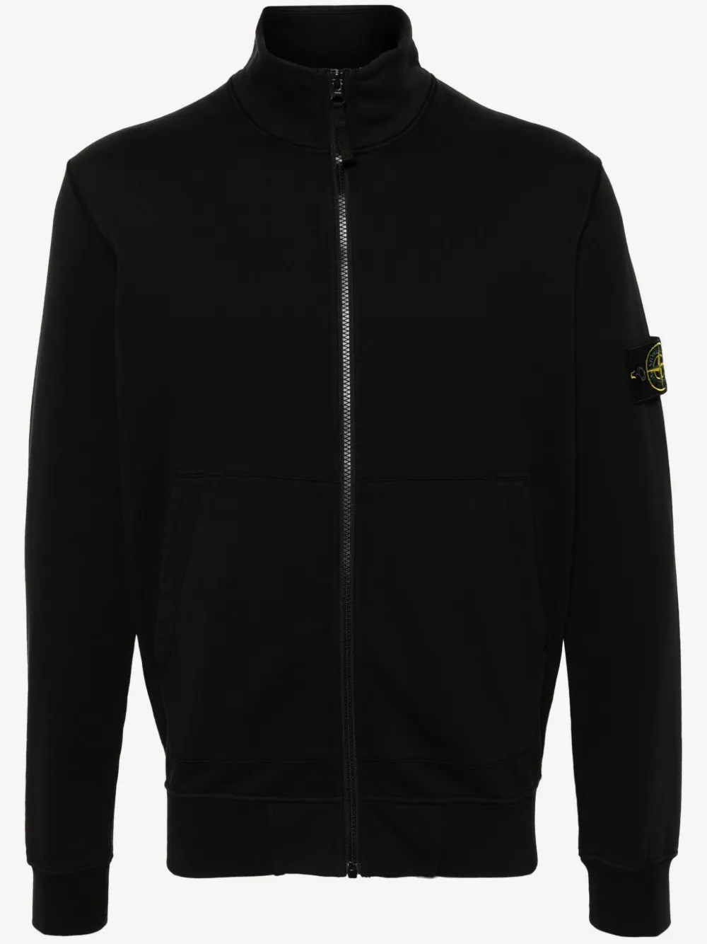 Stone Island cotton jersey cardigan | Black | Image 1