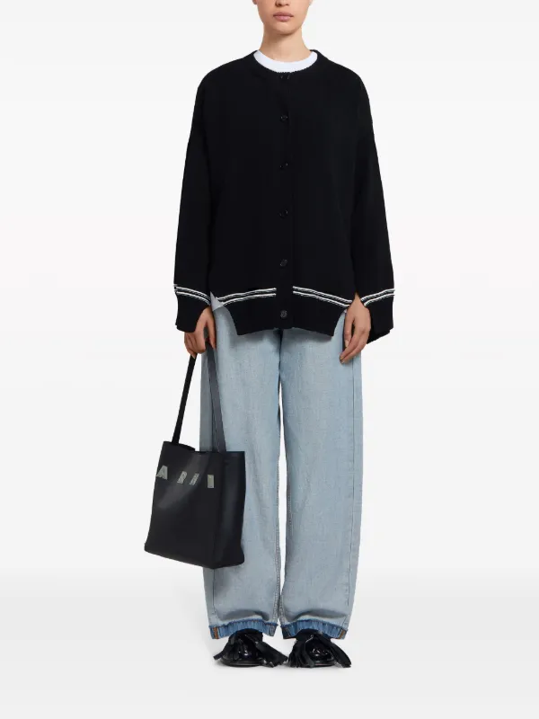 送料関税込★MARNI★ロゴ ショルダーバッグ★ブラック Marni ロゴアップリケ ショルダーバッグ | ブラック | FARFETCH JP