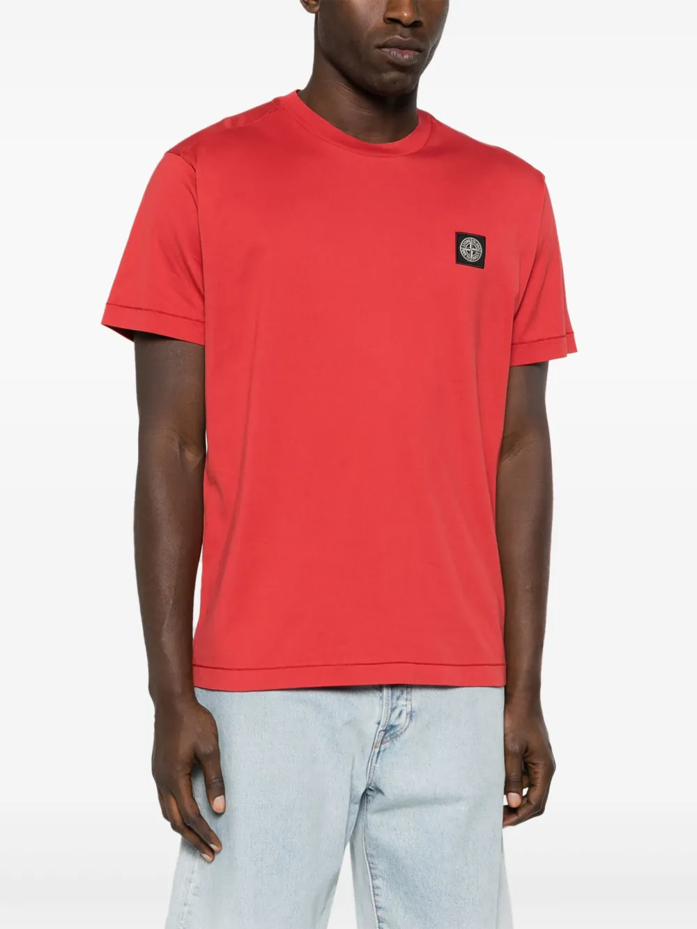 Stone Island Katoenen jersey T-shirt Rood