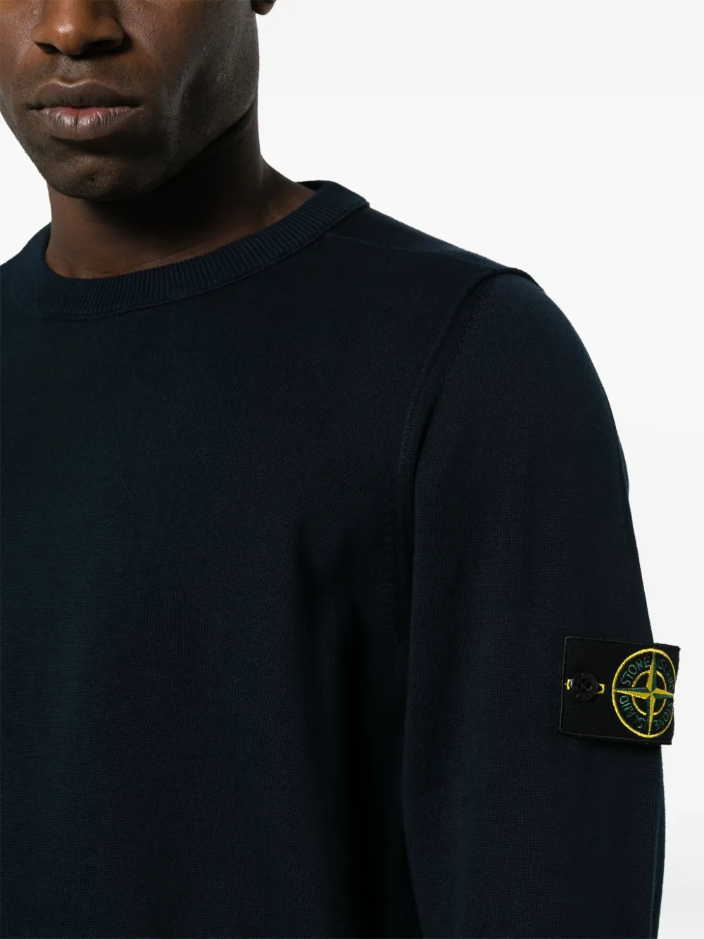 Stone Island Fijngebreide katoenen trui Blauw