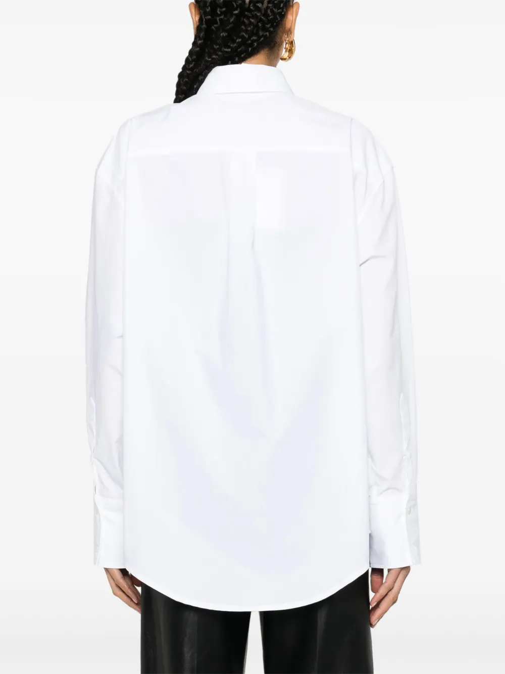 Affordable JW Anderson panelled cotton-poplin shirt Women
