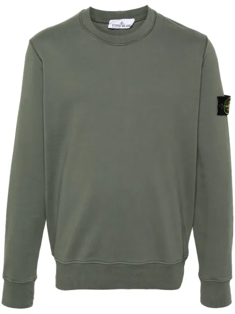 Stone Island logo-appliqué cotton sweatshirt