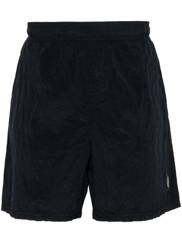 Stone Island Pantalones Cortos Con Motivo Compass Azul FARFETCH ES