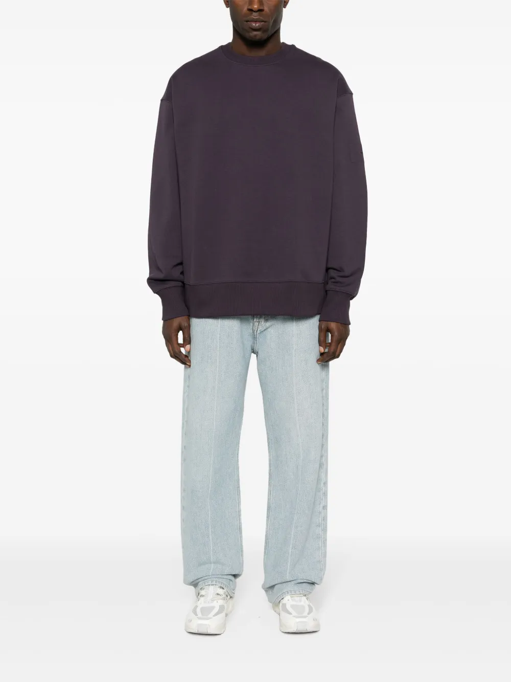Y-3 Katoenen sweater met logo-applicatie - Paars