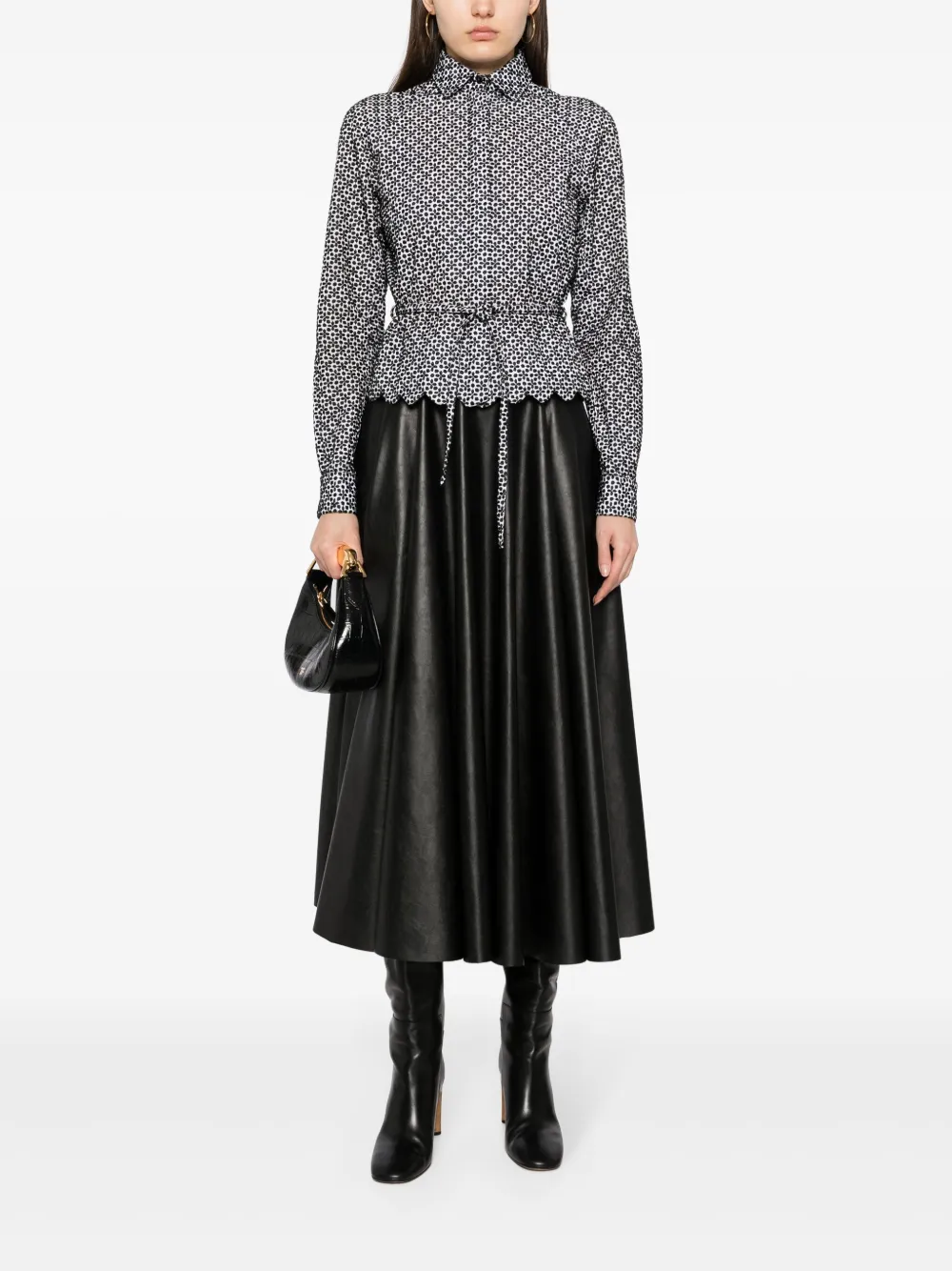 Alaïa Pre-Owned 2010s blouse met bloemenprint - Zwart