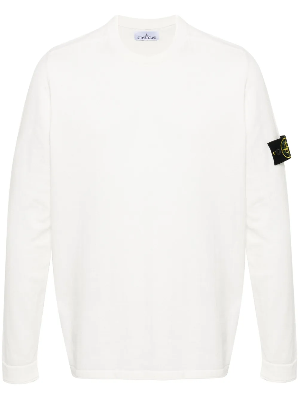 Stone Island Katoenen sweater met Compass-logopatch Wit