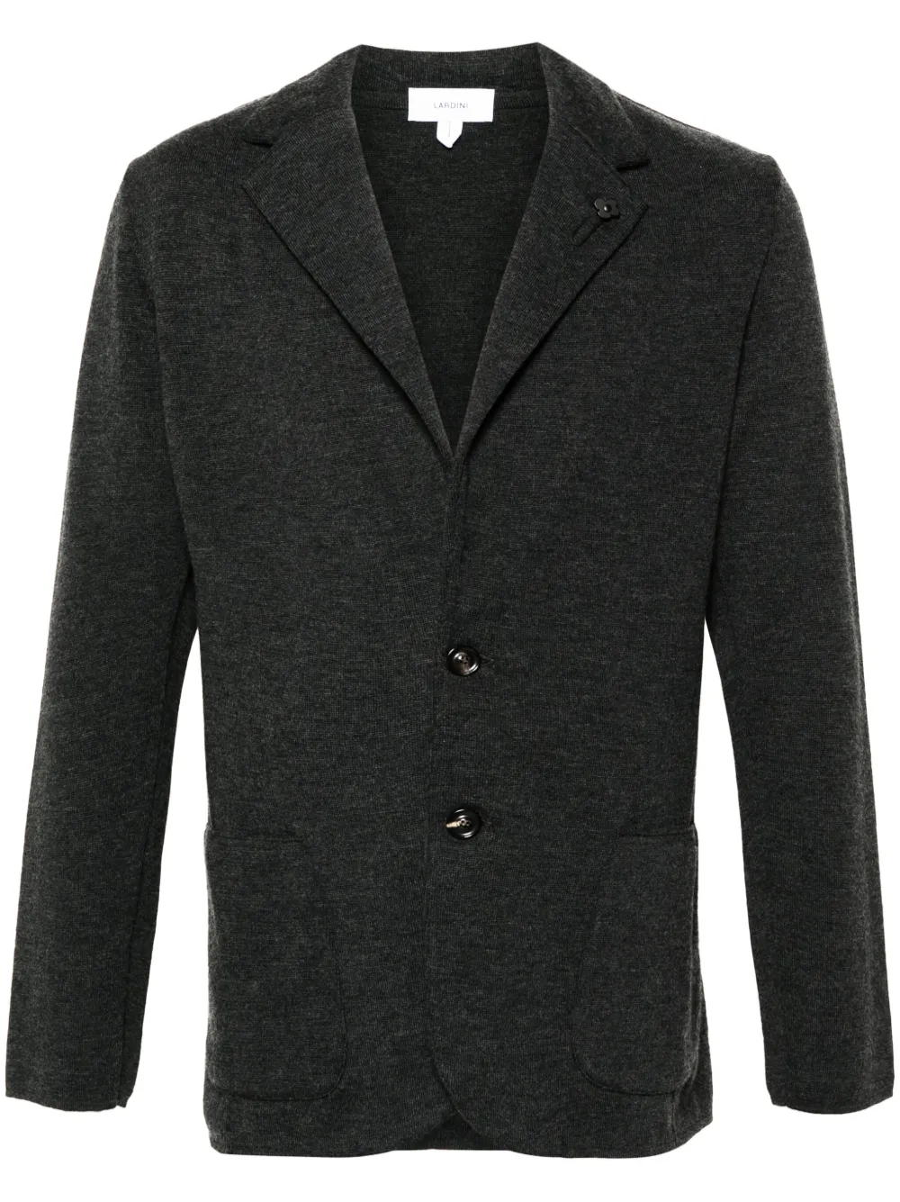 Lardini Wollen blazer met enkele rij knopen Grijs
