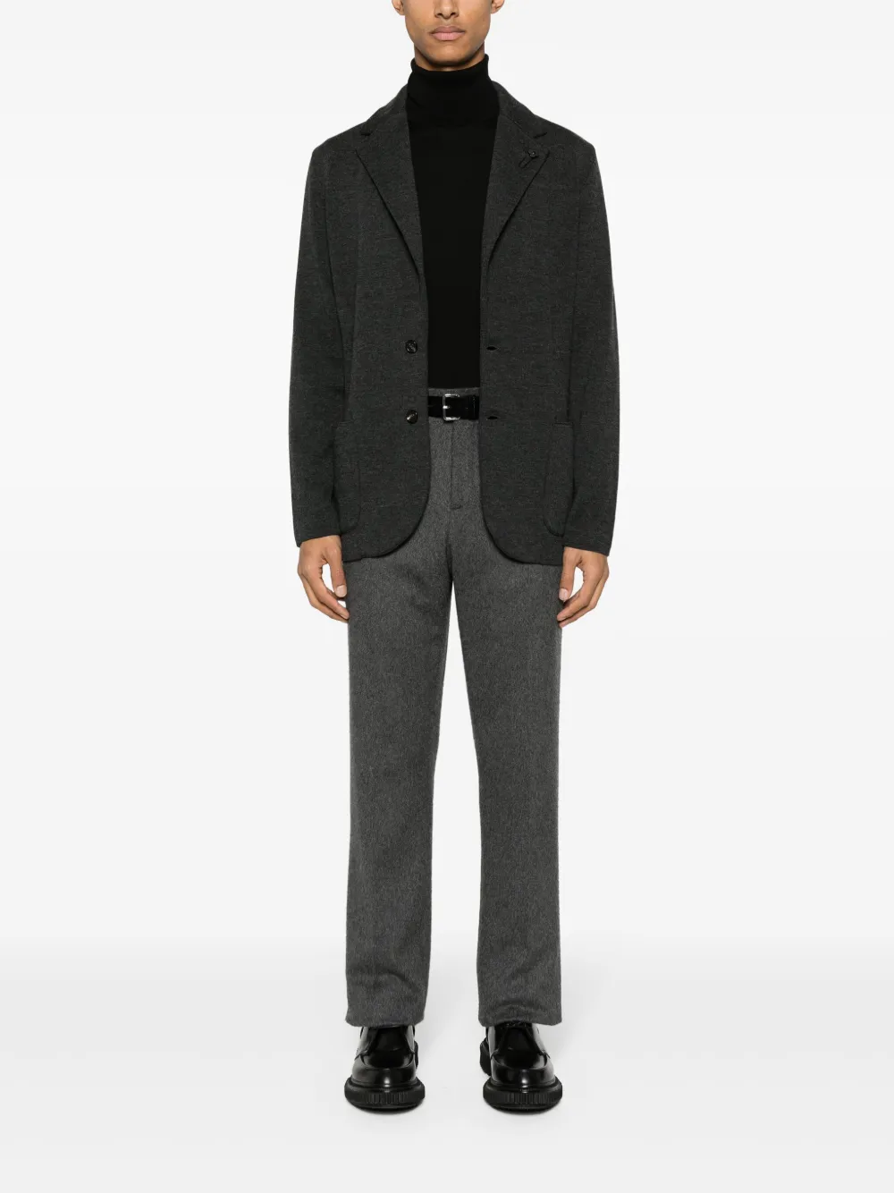 Lardini single-breasted wool blazer - Grijs