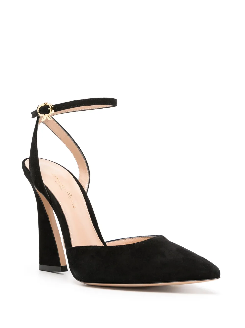 Gianvito Rossi Aura D'Orsay 105mm suede pumps - Zwart